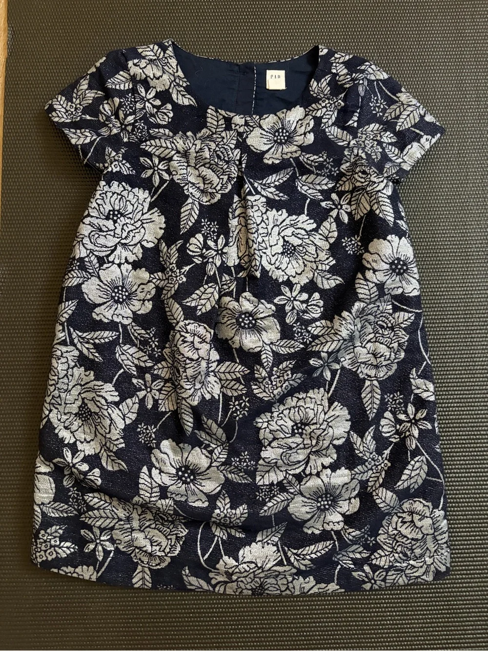 GAP Navy & White Floral Jacquard Party Dress